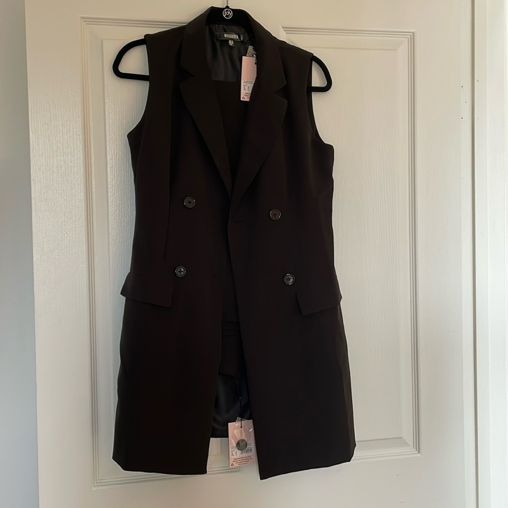 Missguided - sleeveless blazer vest with high waisted cigarette trouser